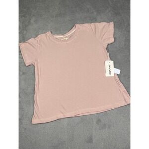 EM + WEST 100% Organic Cotton Modern Tee Everyday Essential Short Sleeve Pink XS